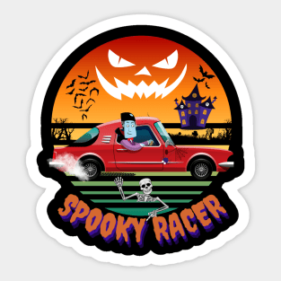 Spooky Racer Sticker